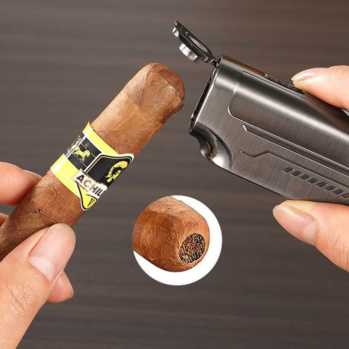 Triple Jet Torch Cigar Lighter With Digital Power Display & Cigar Punch - image 3