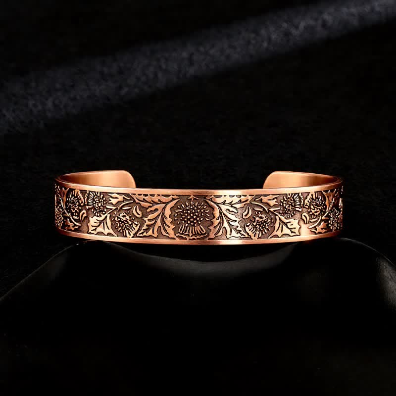 Celtic Knots Tree Of Life Adjustable Cuff Copper Magnetic Bracelet - Style #16 - image 18