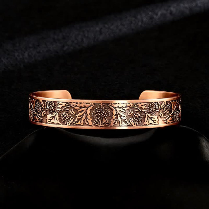 Celtic Knots Tree Of Life Adjustable Cuff Copper Magnetic Bracelet - Style #16 - image 18