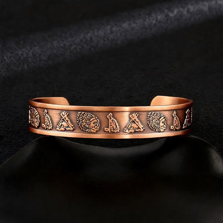 Celtic Knots Tree Of Life Adjustable Cuff Copper Magnetic Bracelet - Style #15 - image 17
