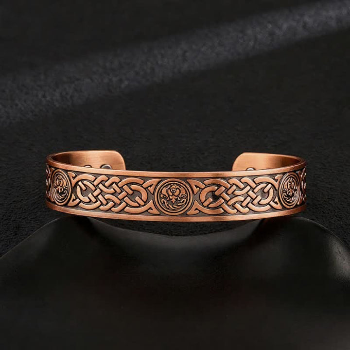 Celtic Knots Tree Of Life Adjustable Cuff Copper Magnetic Bracelet - Style #14 - image 16