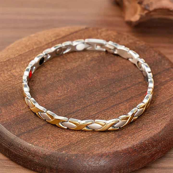 Modern Puzzle Design Magnetic Chain Bracelet With Link Removal Tool - image 3