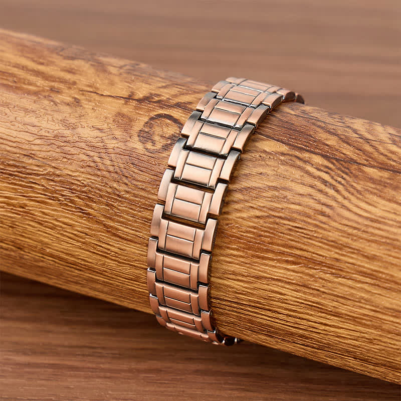 Vintage Business Wide Magnetic Chain Bracelet With Link Removal Tool - image 2
