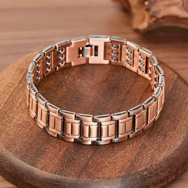 Vintage Business Wide Magnetic Chain Bracelet With Link Removal Tool - image 3