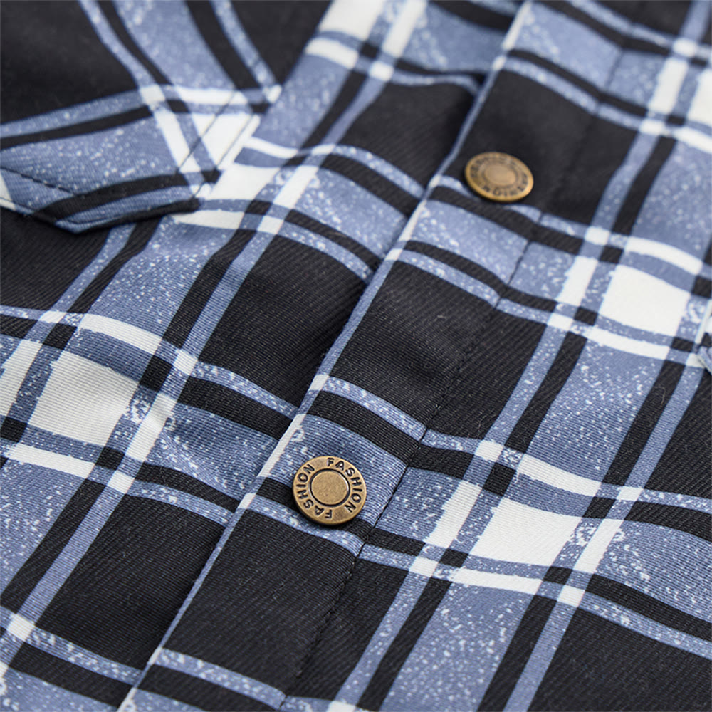 Men's Plaid Fleece-lined Hooded Shirt Jacket - image 11