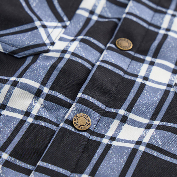 Men's Plaid Fleece-lined Hooded Shirt Jacket - image 11