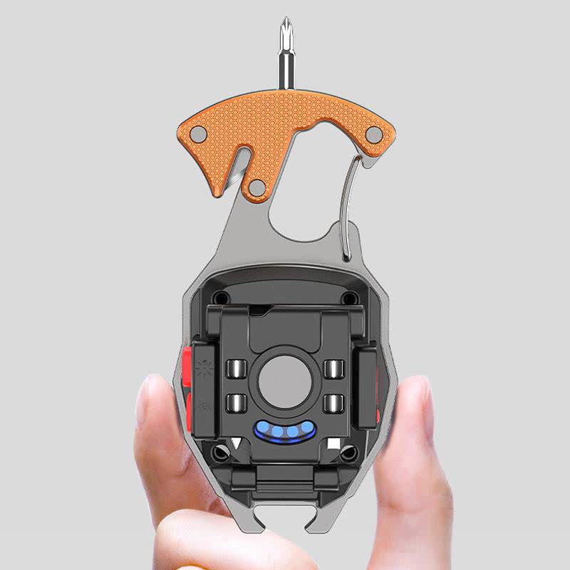 6-in-1 Multitool Electric Lighter Keychain With Rechargeable Work Light - image 2