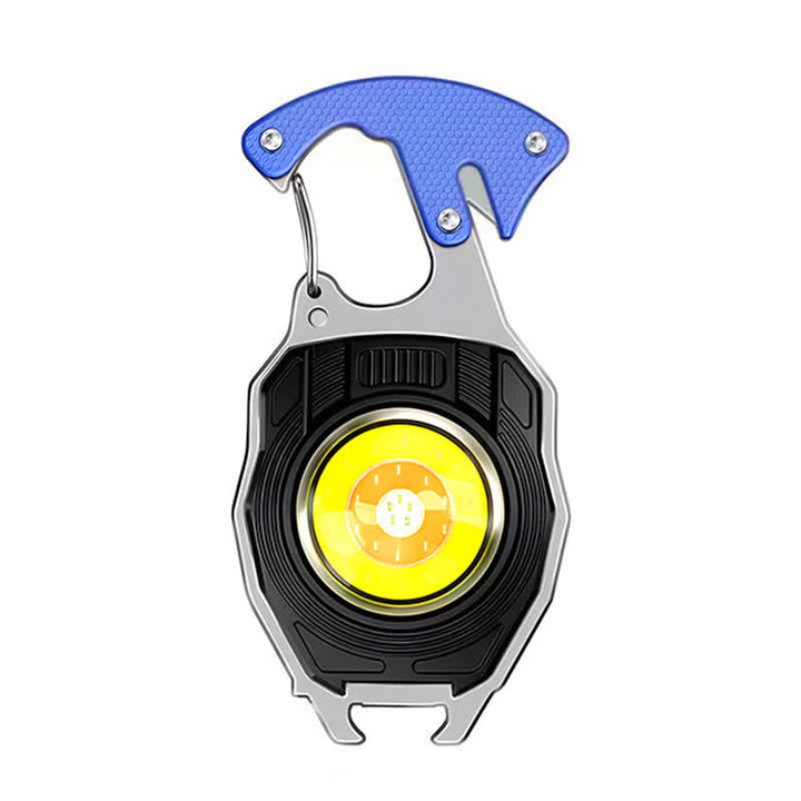 6-in-1 Multitool Electric Lighter Keychain With Rechargeable Work Light - Blue - image 10