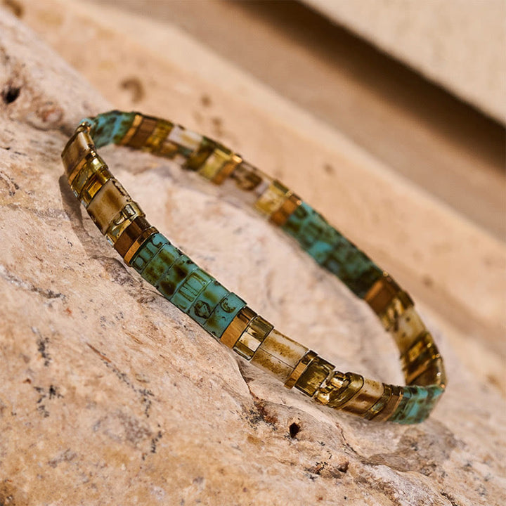 Vintage Coastal Tila Bead Bracelet - image 5
