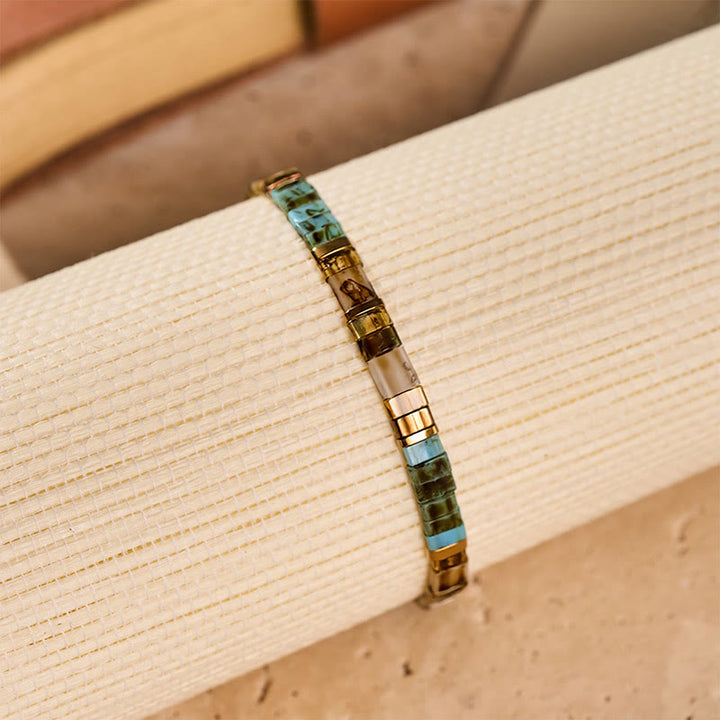 Vintage Coastal Tila Bead Bracelet - image 6