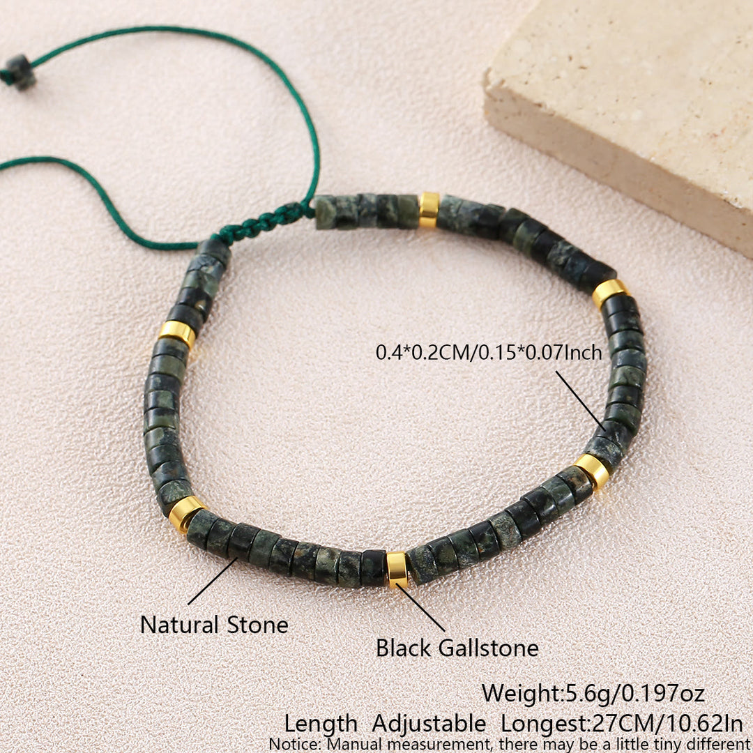 Minimalist Geometric Cylinder Bead Adjustable Bracelet - Style#21 - image 11