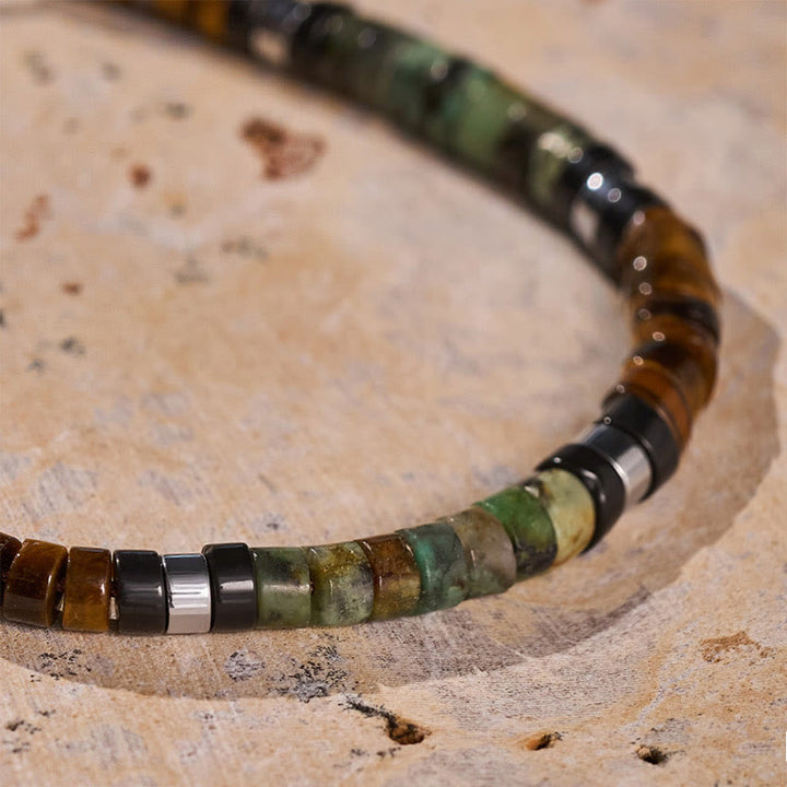 Minimalist Geometric Cylinder Bead Adjustable Bracelet - image 4