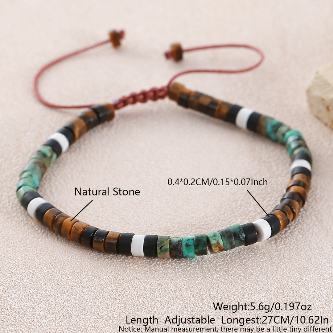 Minimalist Geometric Cylinder Bead Adjustable Bracelet - image 6