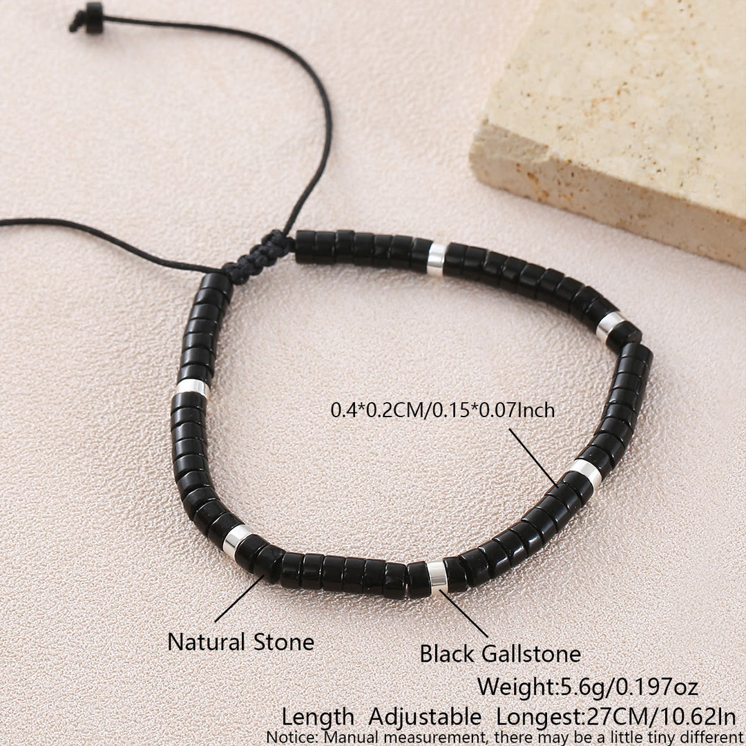 Minimalist Geometric Cylinder Bead Adjustable Bracelet - Style#12 - image 13