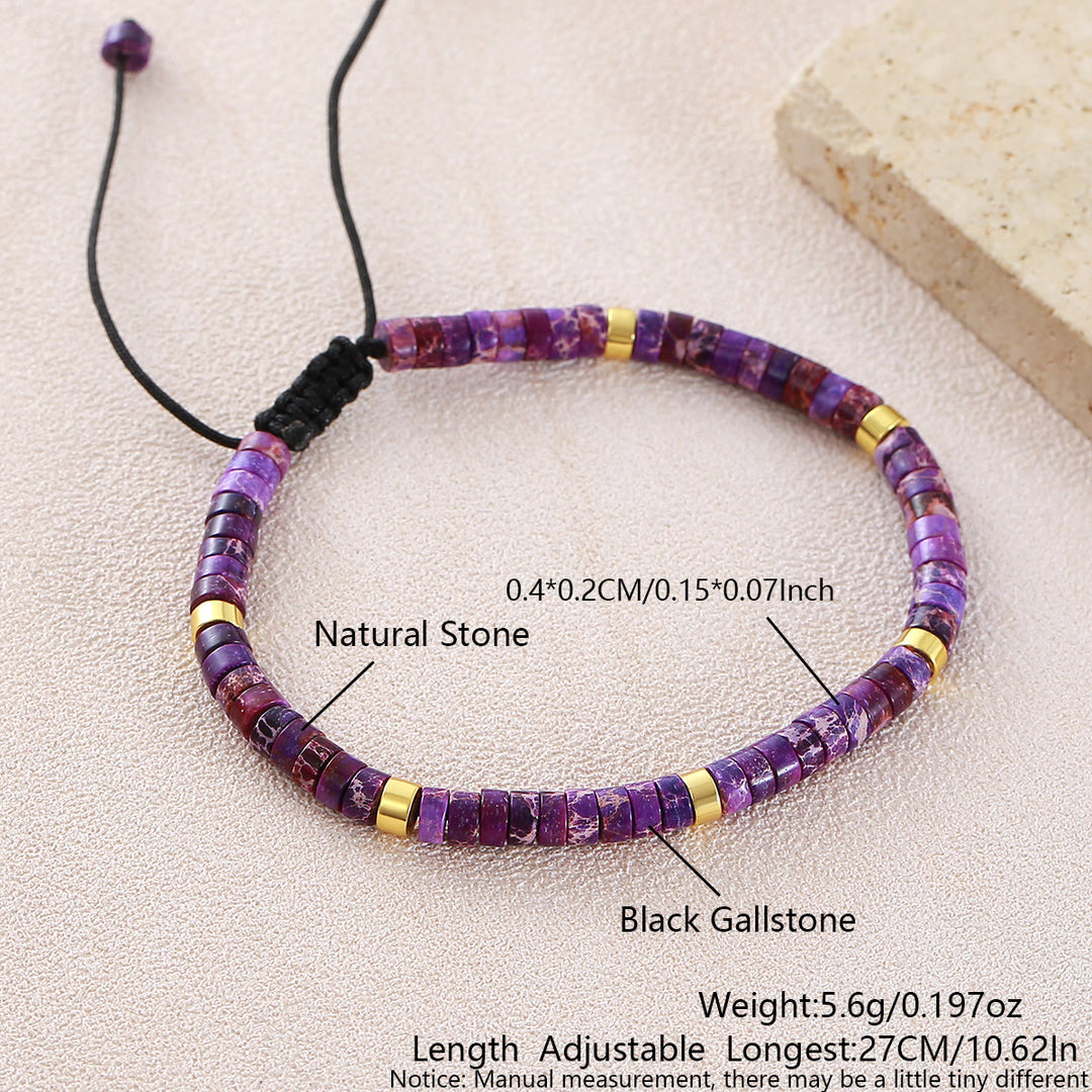 Minimalist Geometric Cylinder Bead Adjustable Bracelet - Style#17 - image 12