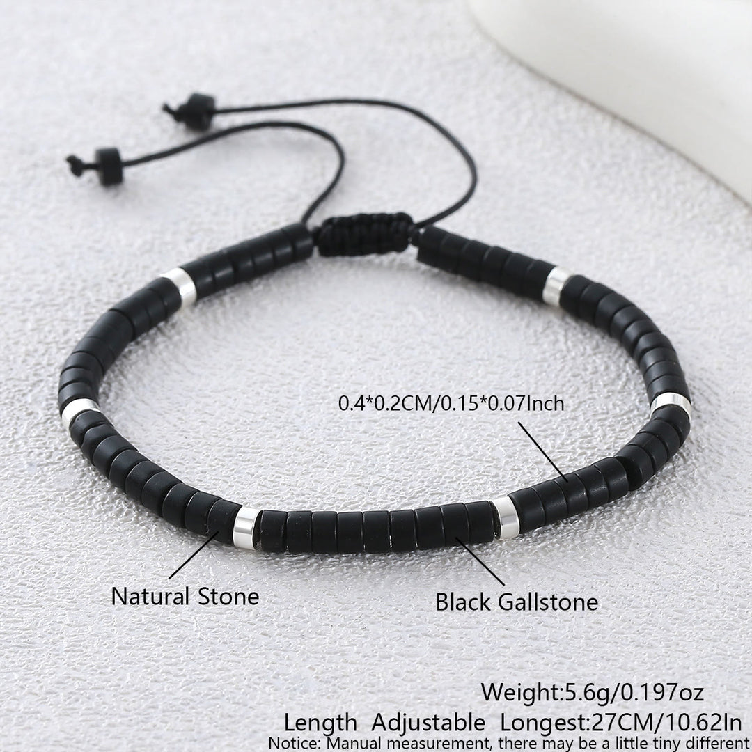 Minimalist Geometric Cylinder Bead Adjustable Bracelet - Style#5 - image 14