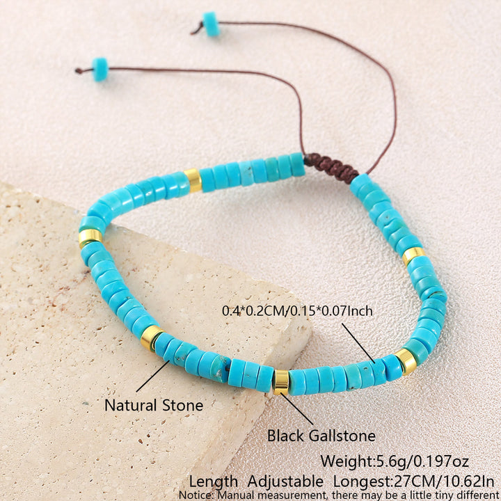 Minimalist Geometric Cylinder Bead Adjustable Bracelet - Style#10 - image 15