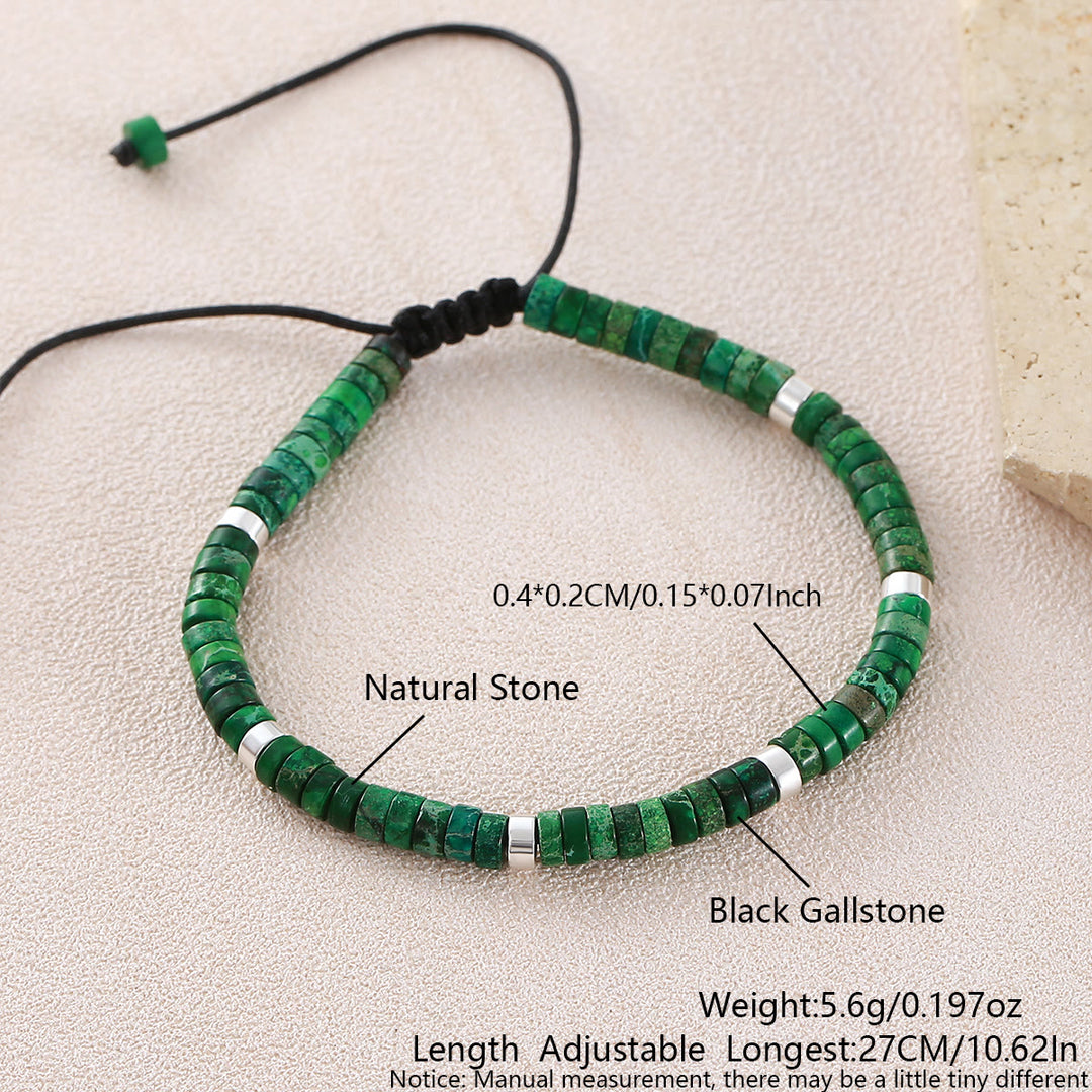 Minimalist Geometric Cylinder Bead Adjustable Bracelet - Style#15 - image 21