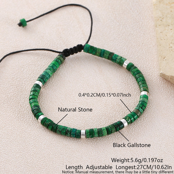 Minimalist Geometric Cylinder Bead Adjustable Bracelet - Style#15 - image 21