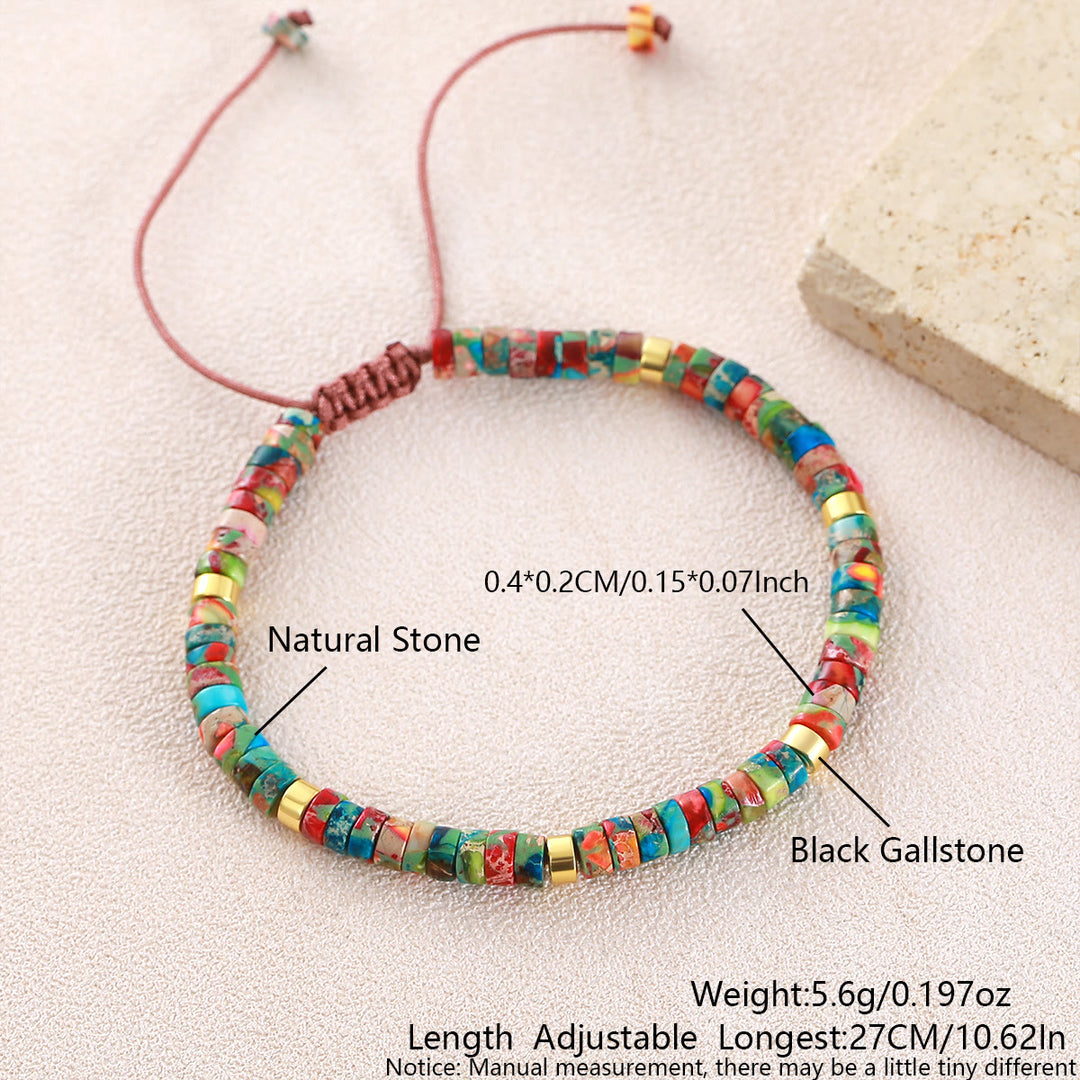Minimalist Geometric Cylinder Bead Adjustable Bracelet - Style#19 - image 17