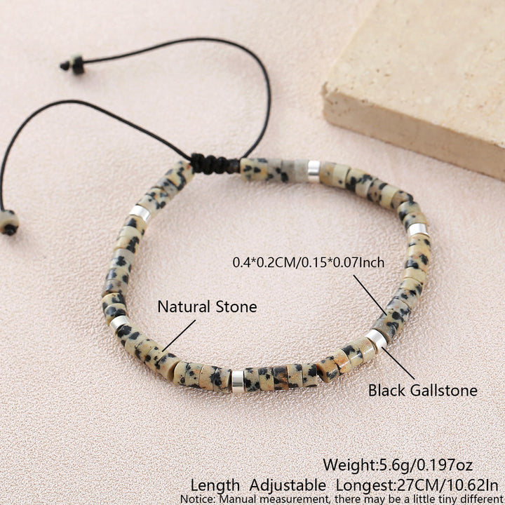 Minimalist Geometric Cylinder Bead Adjustable Bracelet - Style#26 - image 18