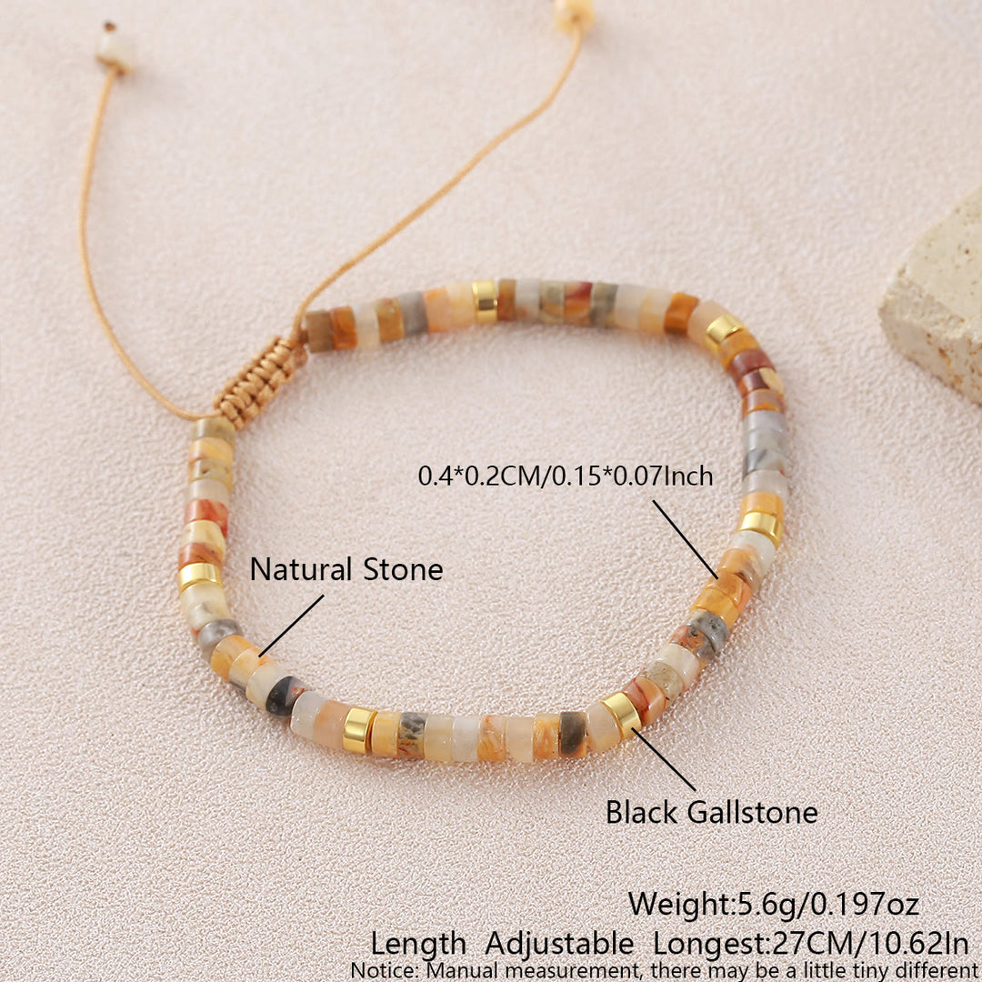 Minimalist Geometric Cylinder Bead Adjustable Bracelet - Style#27 - image 24