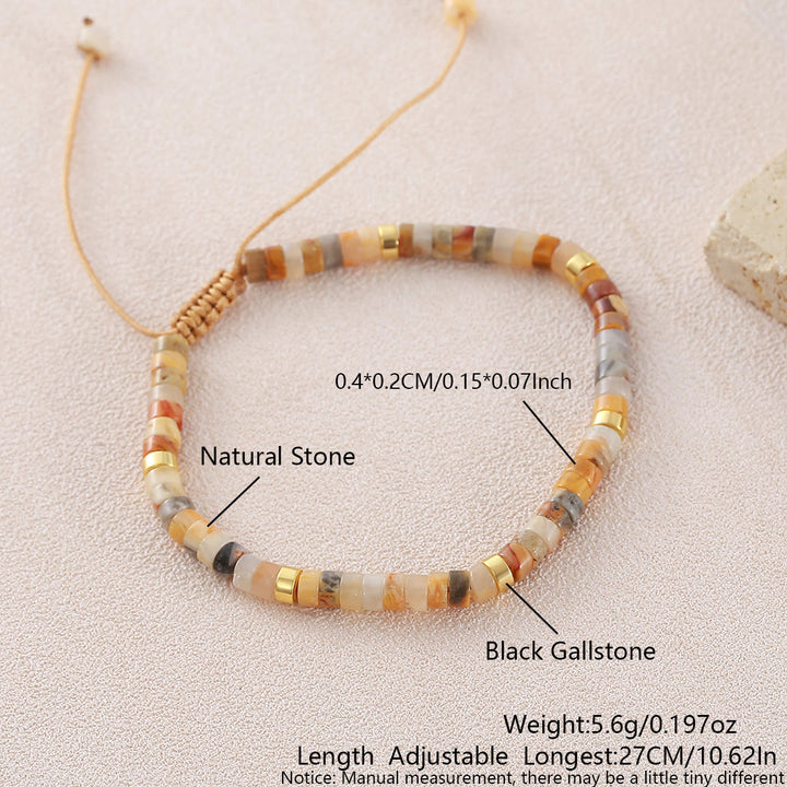 Minimalist Geometric Cylinder Bead Adjustable Bracelet - Style#27 - image 24