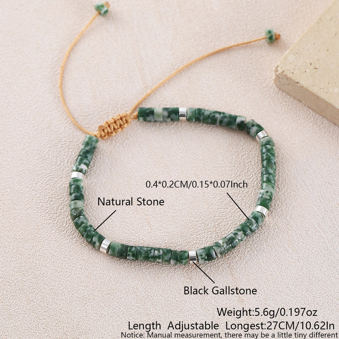 Minimalist Geometric Cylinder Bead Adjustable Bracelet - Style#18 - image 27