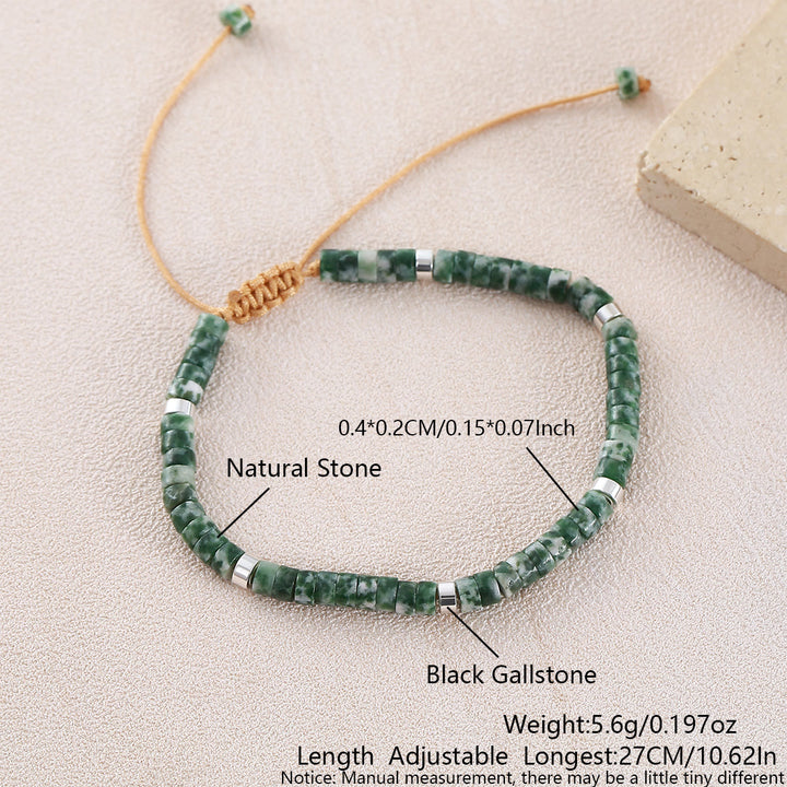 Minimalist Geometric Cylinder Bead Adjustable Bracelet - Style#18 - image 27