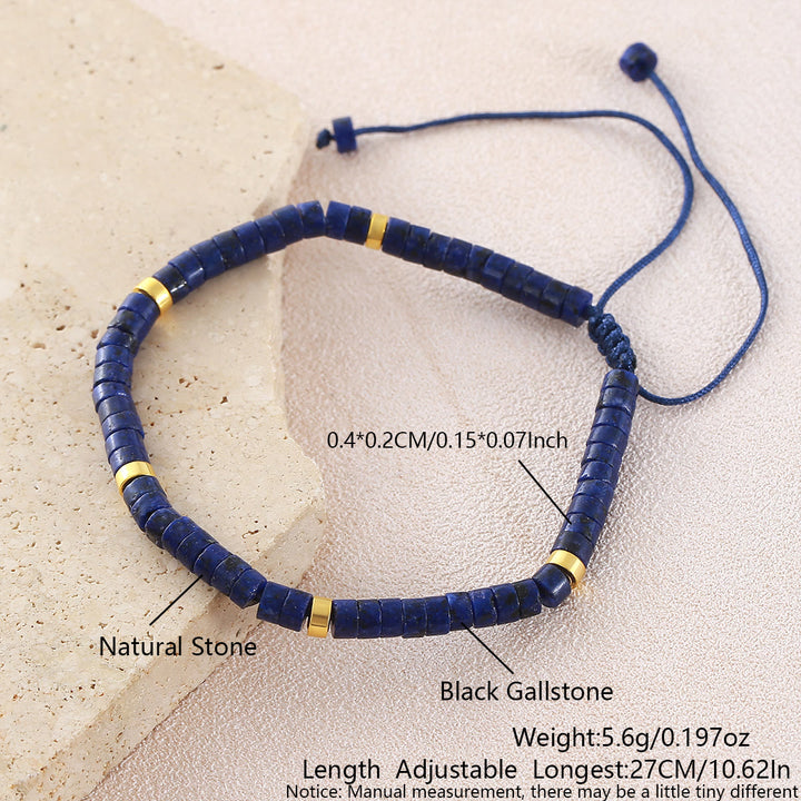 Minimalist Geometric Cylinder Bead Adjustable Bracelet - Style#7 - image 25