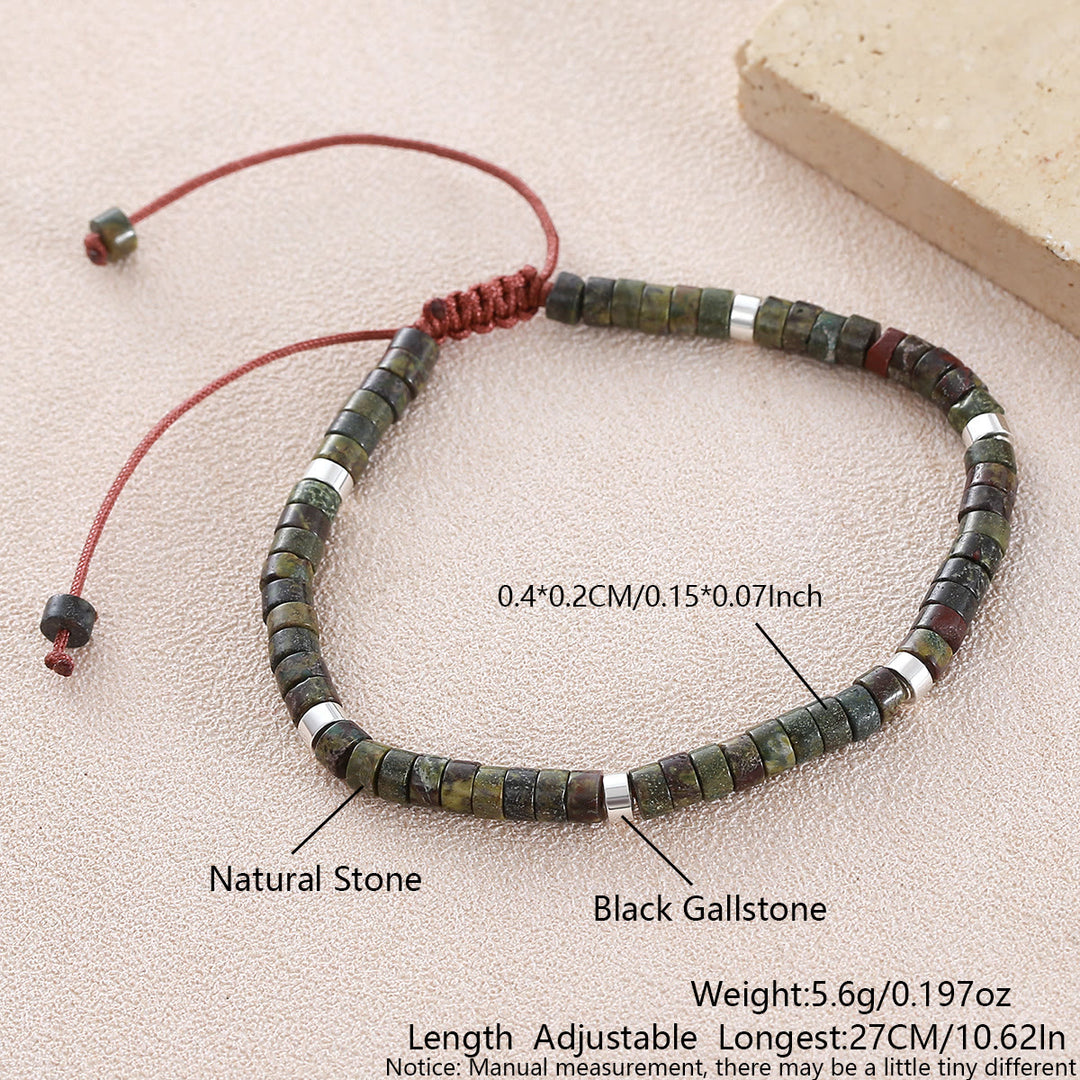 Minimalist Geometric Cylinder Bead Adjustable Bracelet - Style#4 - image 35