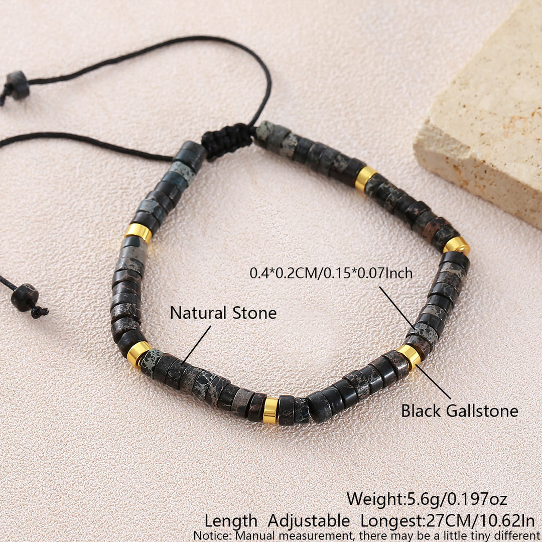 Minimalist Geometric Cylinder Bead Adjustable Bracelet - Style#32 - image 32