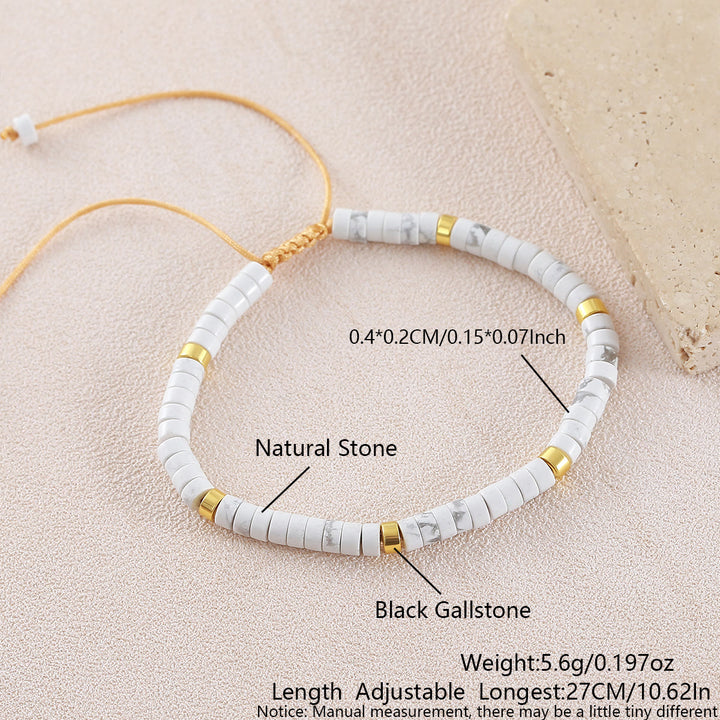 Minimalist Geometric Cylinder Bead Adjustable Bracelet - Style#22 - image 31