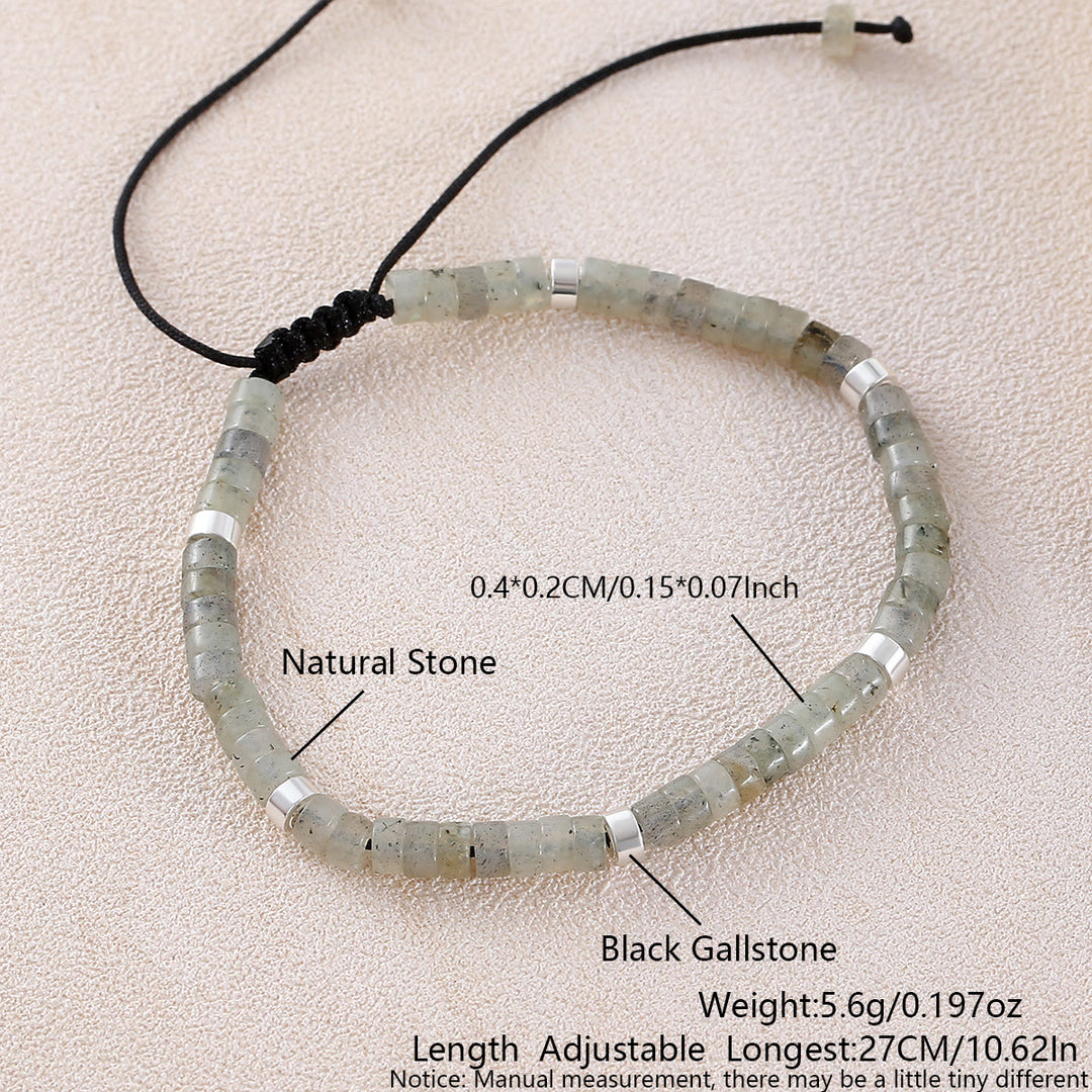 Minimalist Geometric Cylinder Bead Adjustable Bracelet - Style#29 - image 40