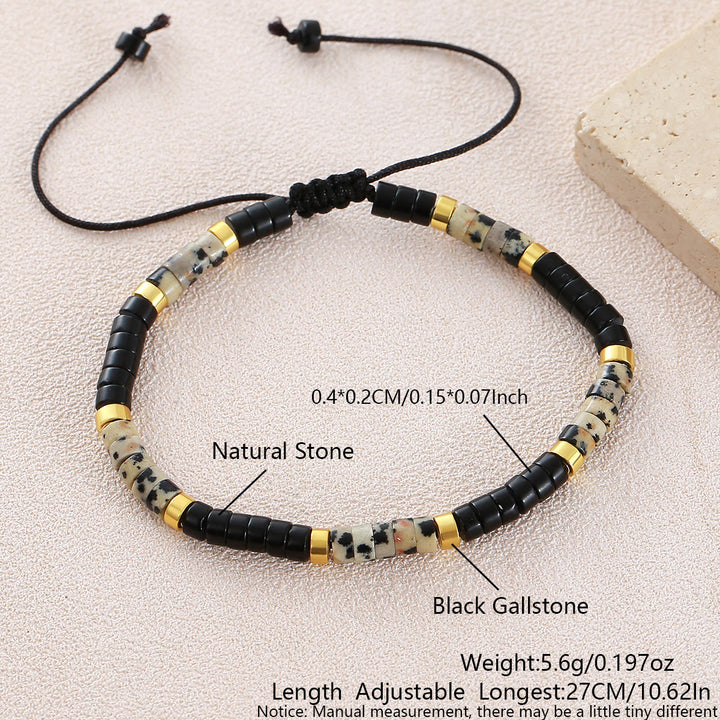 Minimalist Geometric Cylinder Bead Adjustable Bracelet - Style#24 - image 41
