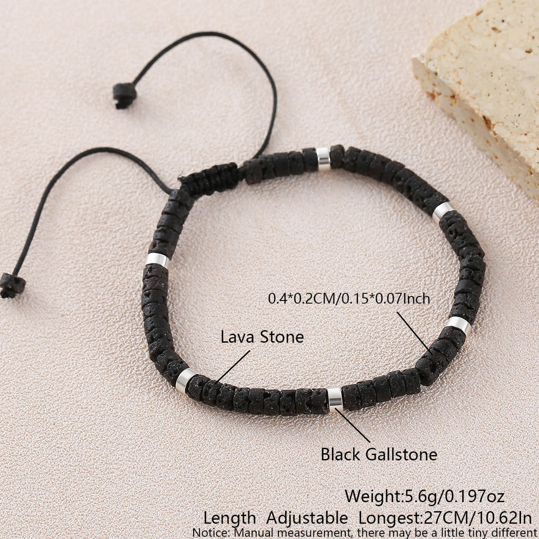 Minimalist Geometric Cylinder Bead Adjustable Bracelet - Style#13 - image 34