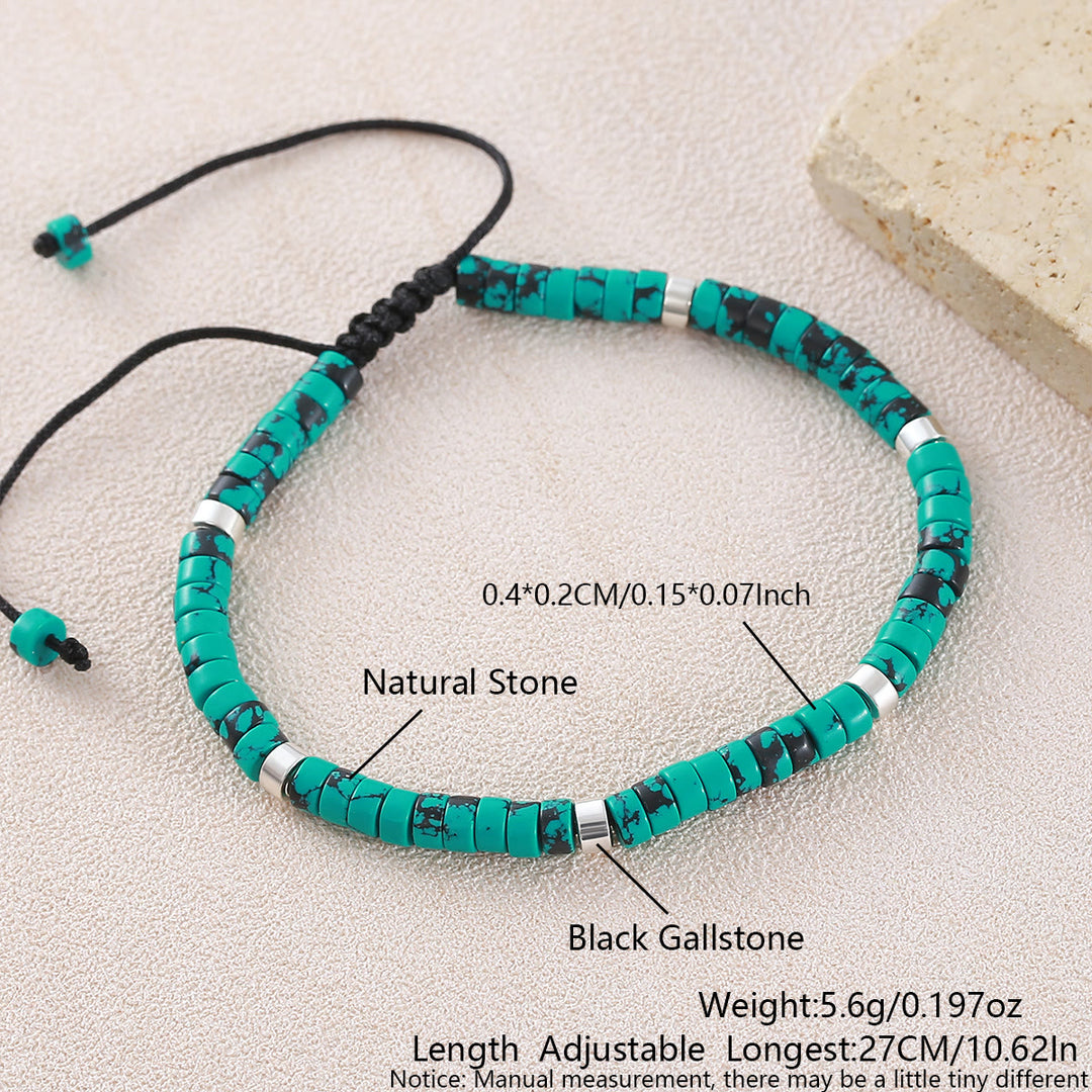 Minimalist Geometric Cylinder Bead Adjustable Bracelet - Style#14 - image 30