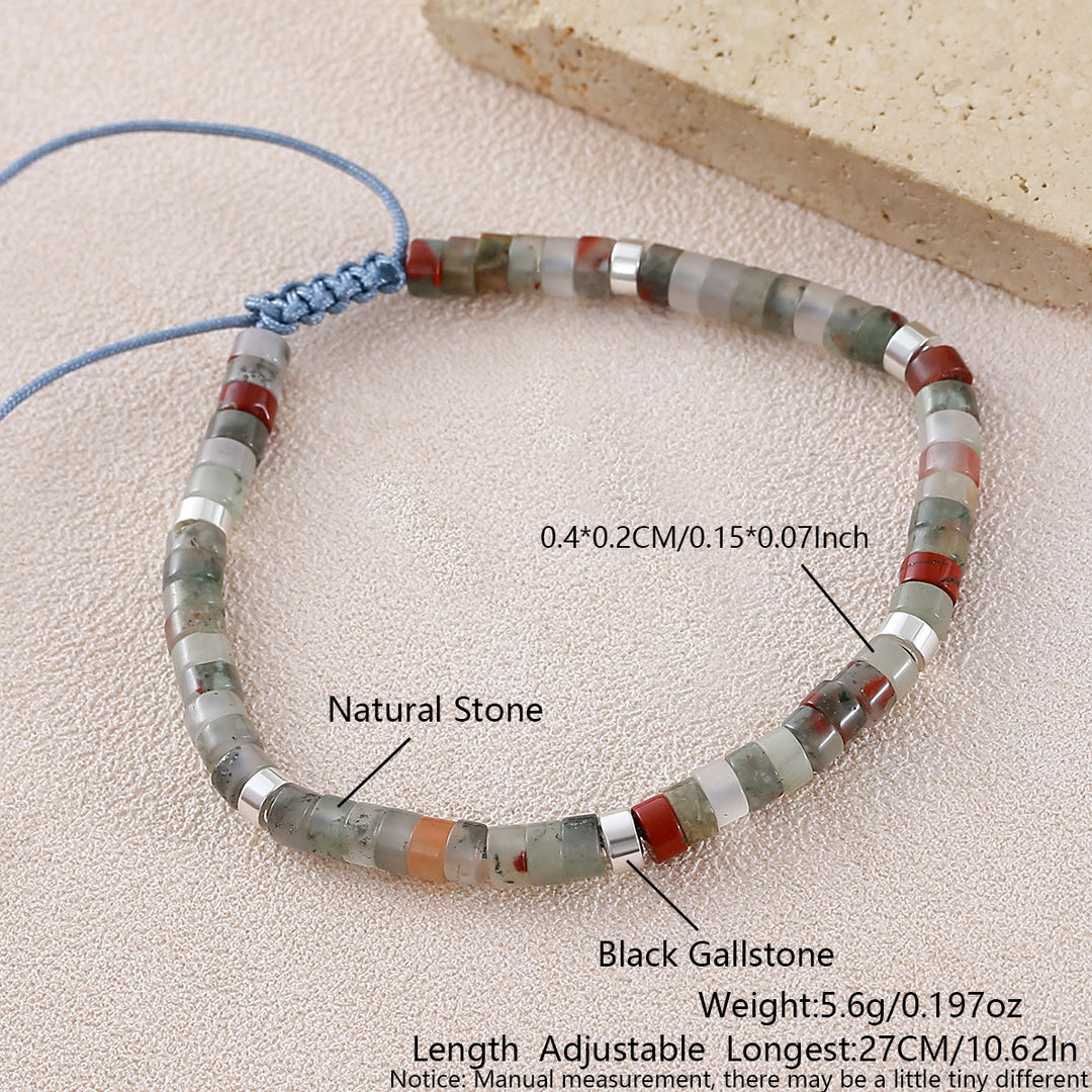 Minimalist Geometric Cylinder Bead Adjustable Bracelet - Style#30 - image 36