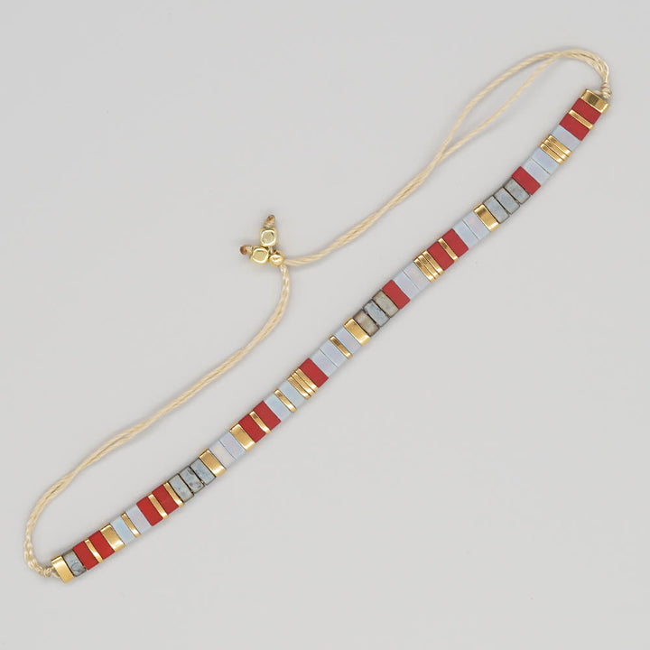 Minimalist Multi-Color Tila Bead Adjustable Bracelet - Style#7 - image 14