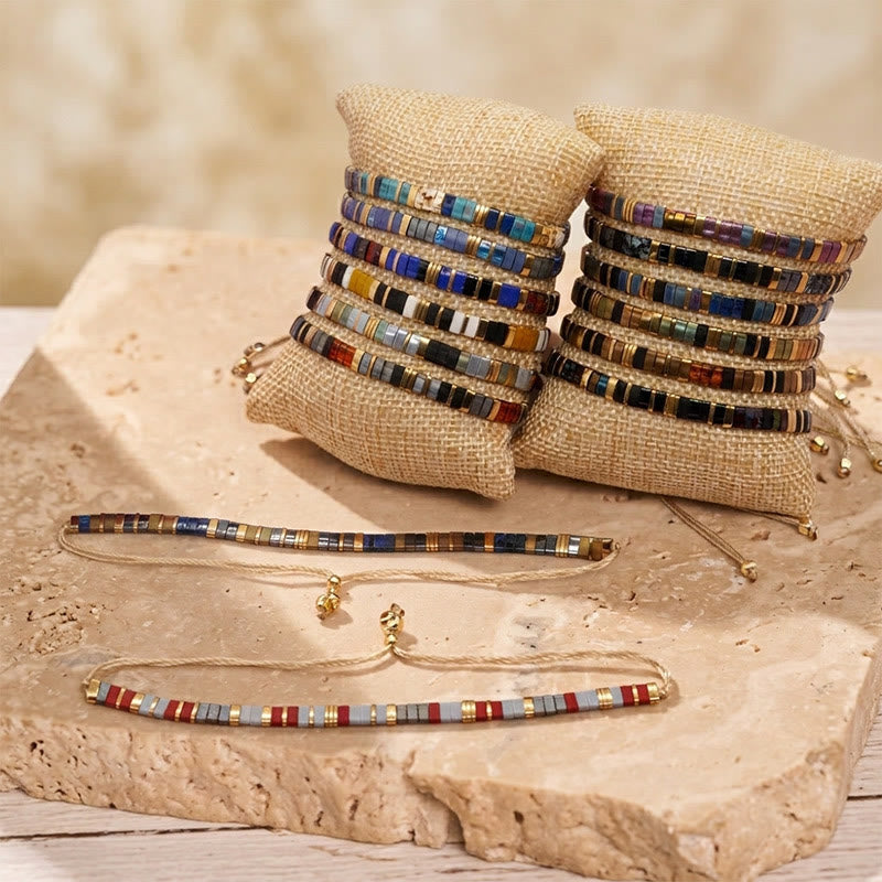 Minimalist Multi-Color Tila Bead Adjustable Bracelet - image 7
