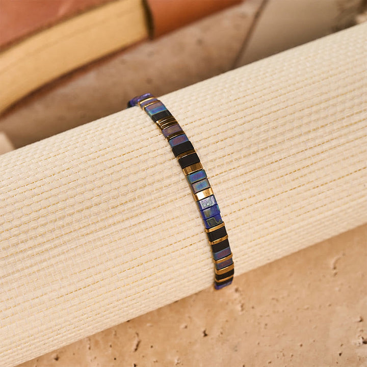 Minimalist Multi-Color Tila Bead Adjustable Bracelet - image 6