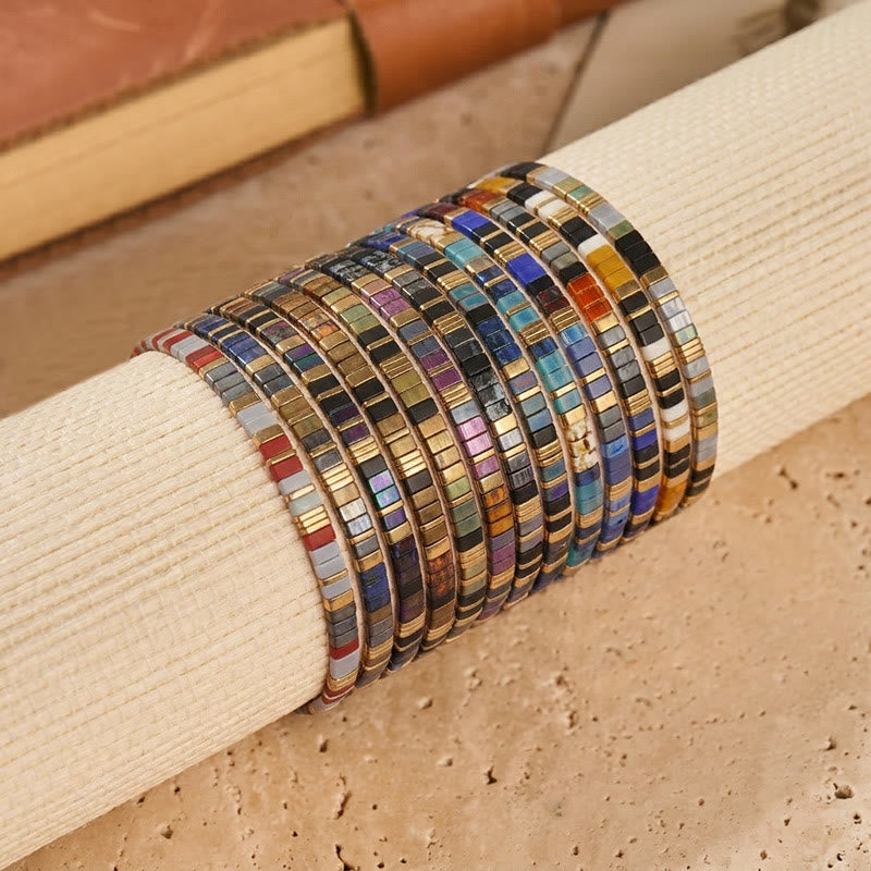 Minimalist Multi-Color Tila Bead Adjustable Bracelet - image 8