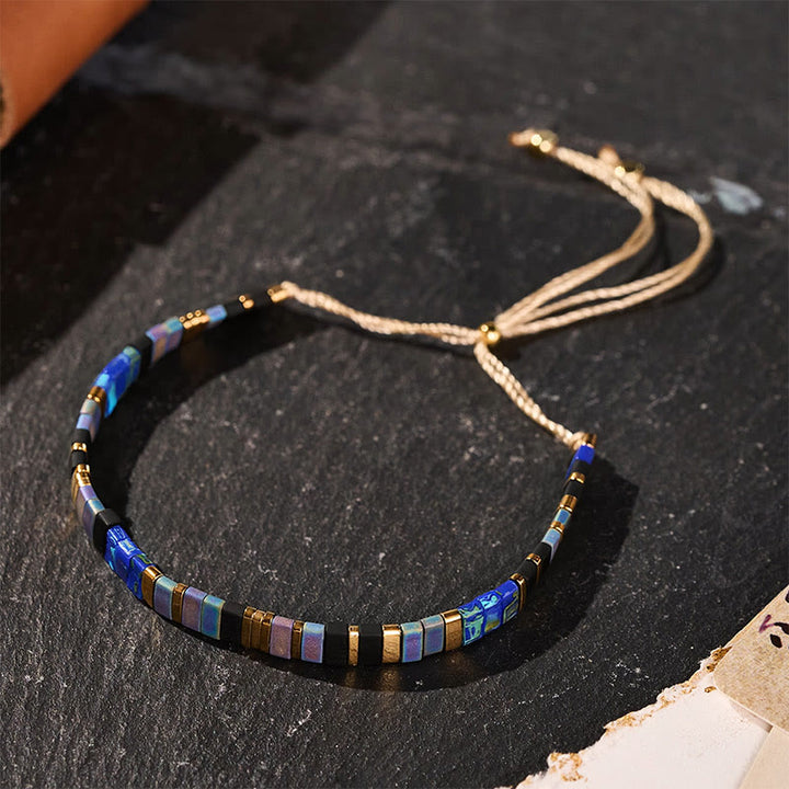Minimalist Multi-Color Tila Bead Adjustable Bracelet - Style#1 - image 0