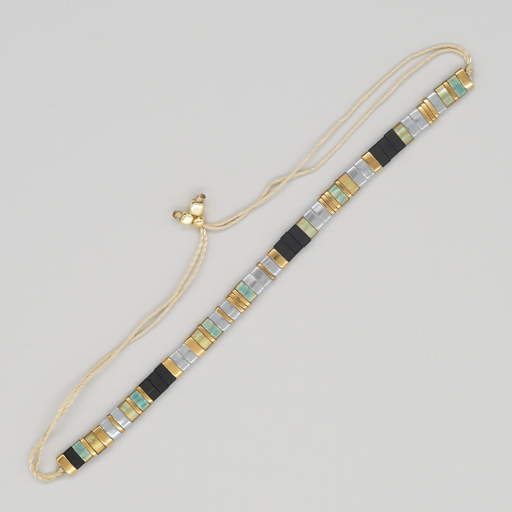 Minimalist Multi-Color Tila Bead Adjustable Bracelet - Style#8 - image 15