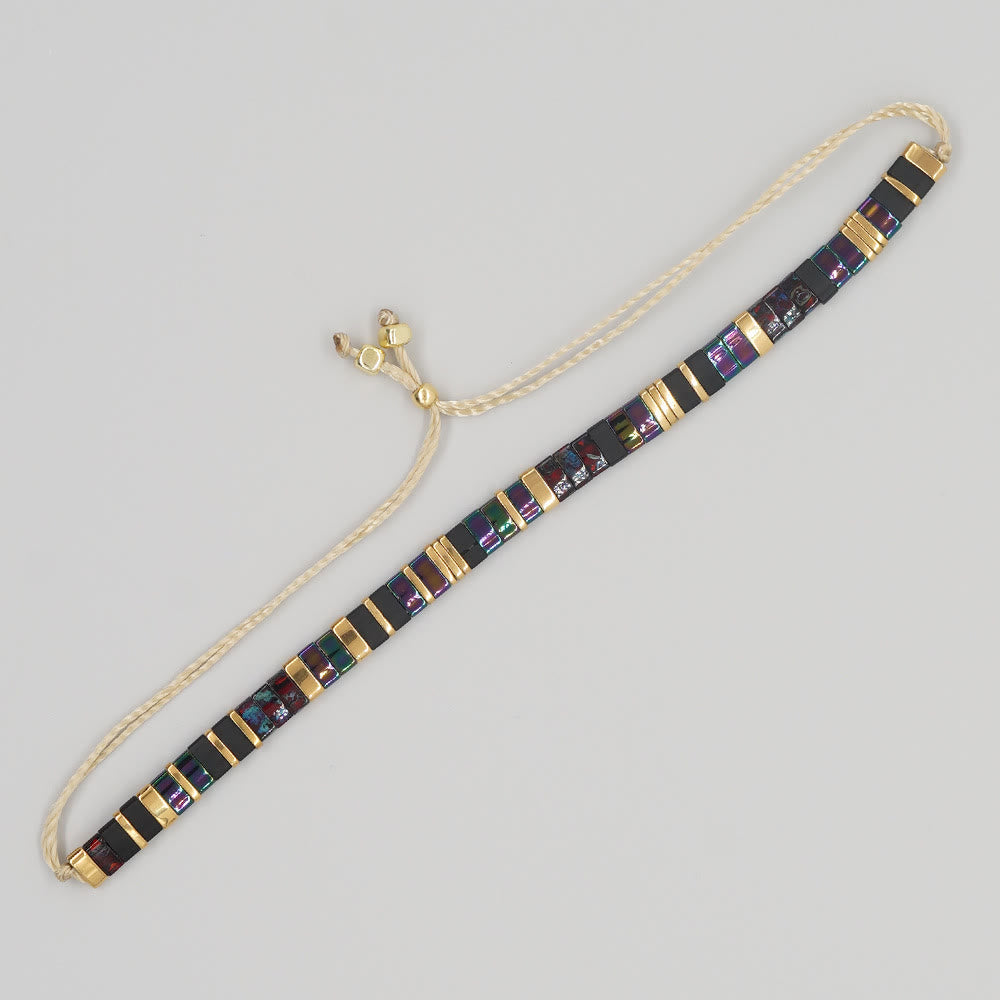Minimalist Multi-Color Tila Bead Adjustable Bracelet - Style#4 - image 11