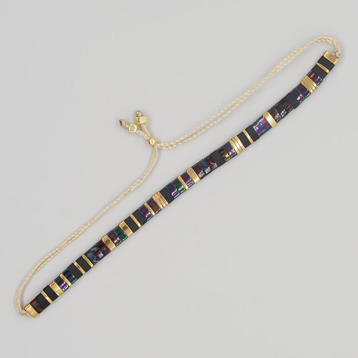Minimalist Multi-Color Tila Bead Adjustable Bracelet - Style#4 - image 11