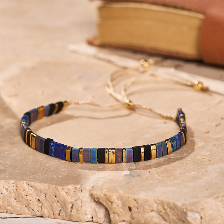 Minimalist Multi-Color Tila Bead Adjustable Bracelet - image 2