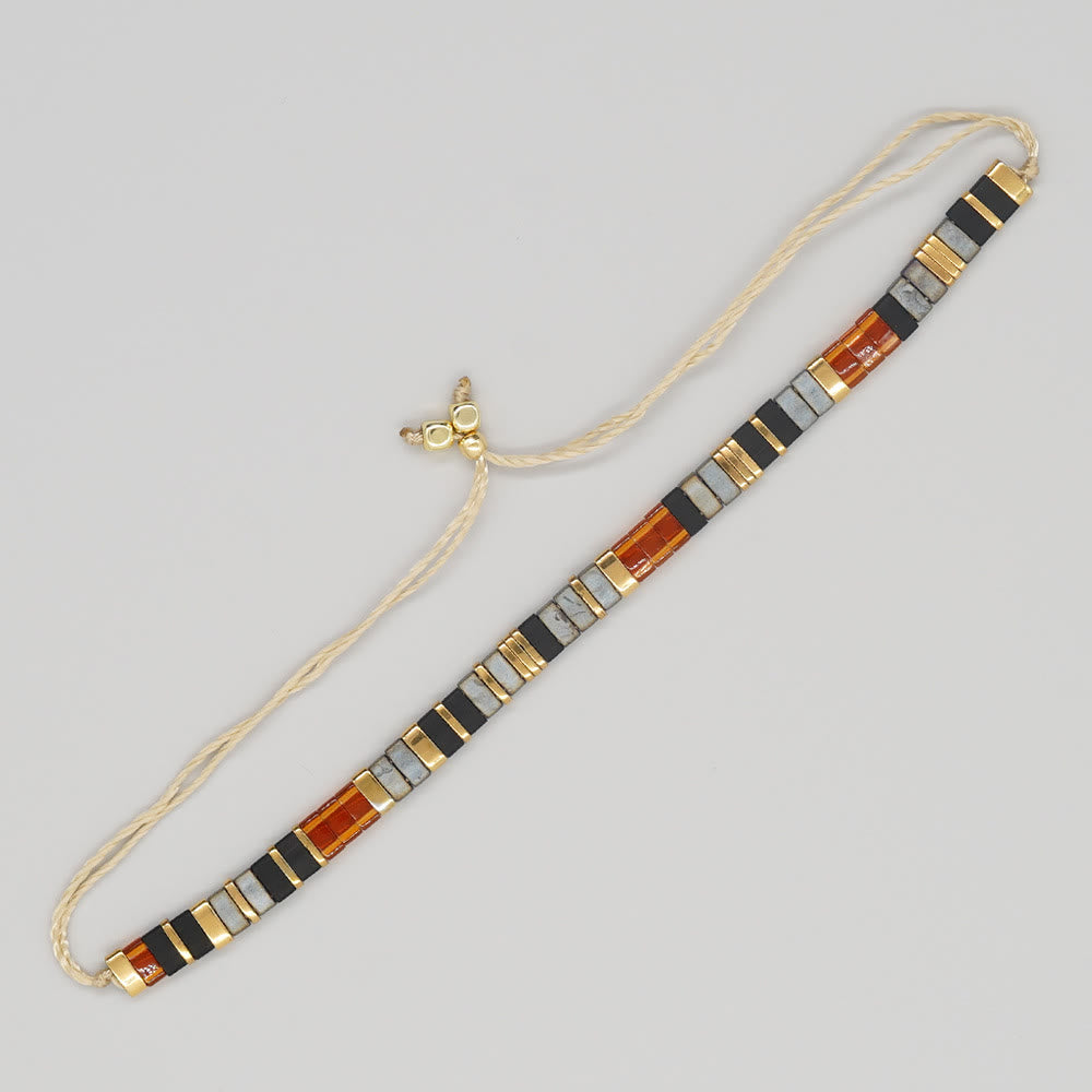 Minimalist Multi-Color Tila Bead Adjustable Bracelet - Style#9 - image 16