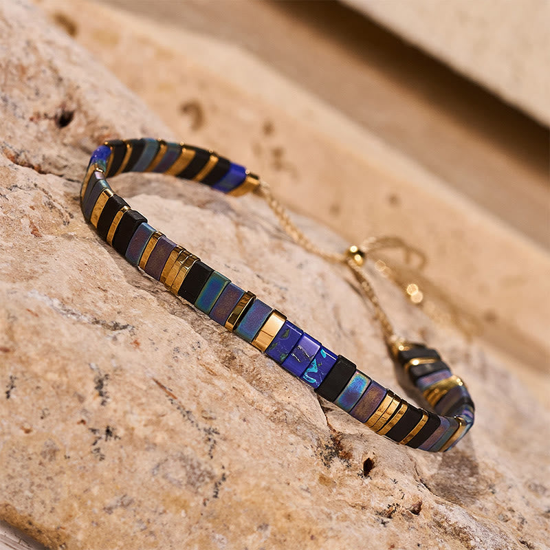 Minimalist Multi-Color Tila Bead Adjustable Bracelet - image 5