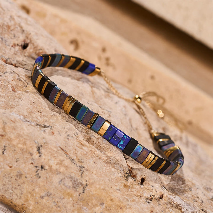 Minimalist Multi-Color Tila Bead Adjustable Bracelet - image 5
